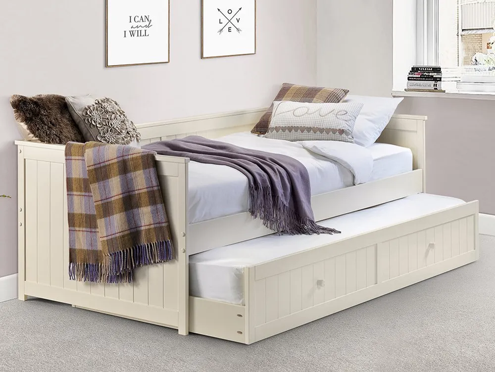 Julian Bowen Julian Bowen Jessica Ivory Wooden Day Bed with Guest Bed Frame