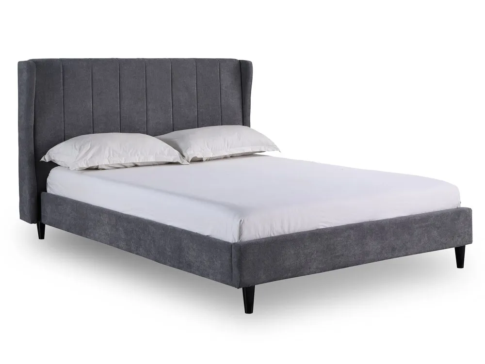 Seconique Seconique Amelia 5ft King Size Grey Fabric Bed Frame
