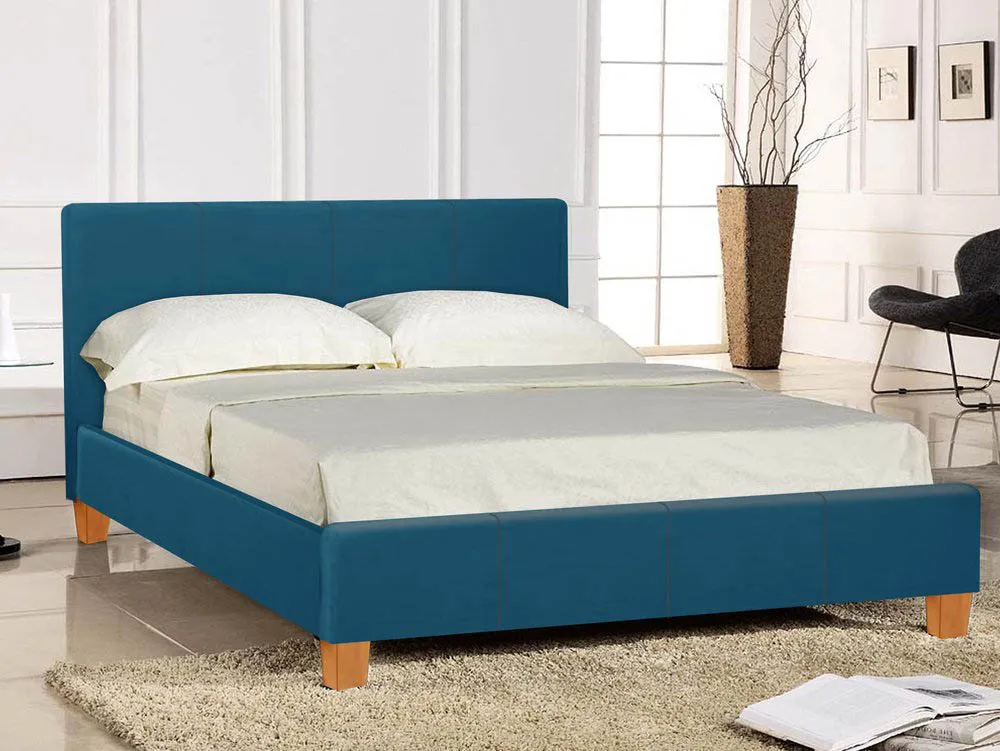 Seconique Seconique Prado 4ft6 Double Petrol Blue Fabric Bed Frame