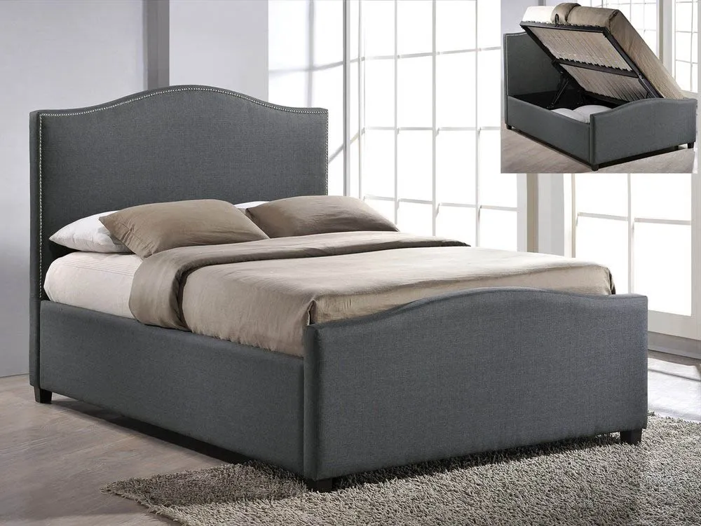 Time Living Time Living Brunswick 4ft6 Double Grey Fabric Ottoman Bed Frame