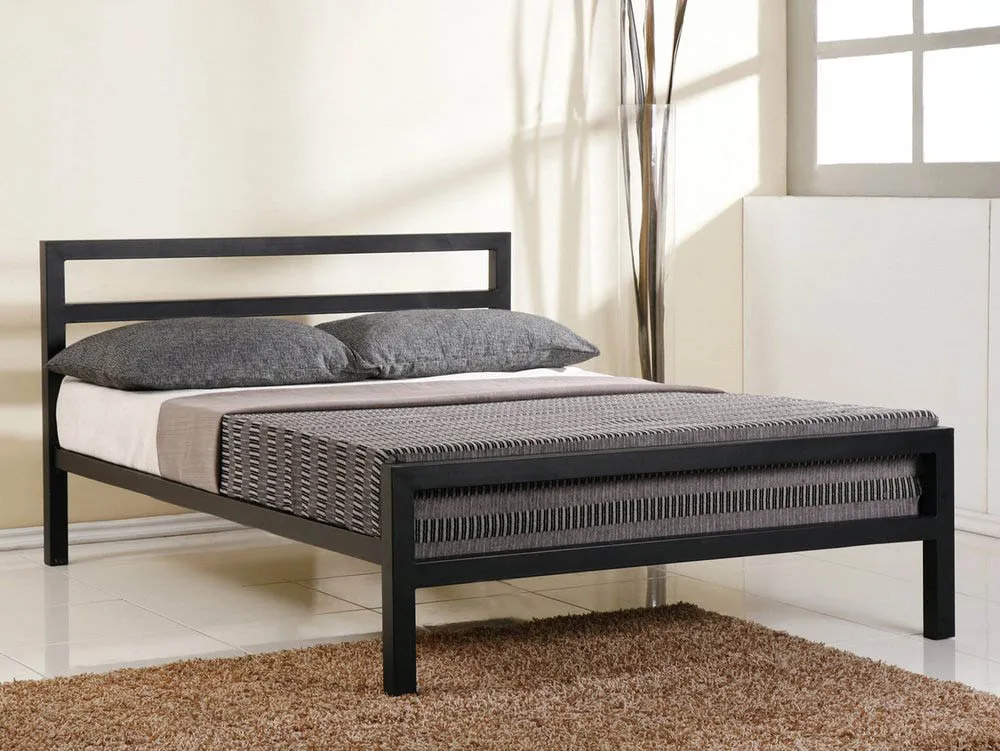 Time Living Time Living City Block 4ft Small Double Black Metal Bed Frame