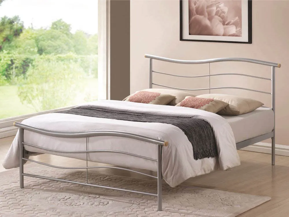 Time Living Time Living Waverley 4ft6 Double Silver Metal Bed Frame