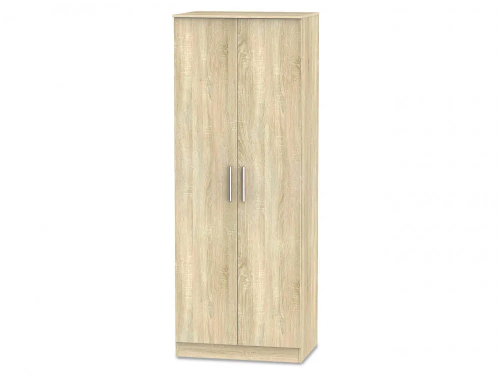 Welcome Welcome 2ft6 Contrast Tall 2 Door Double Wardrobe (Assembled)