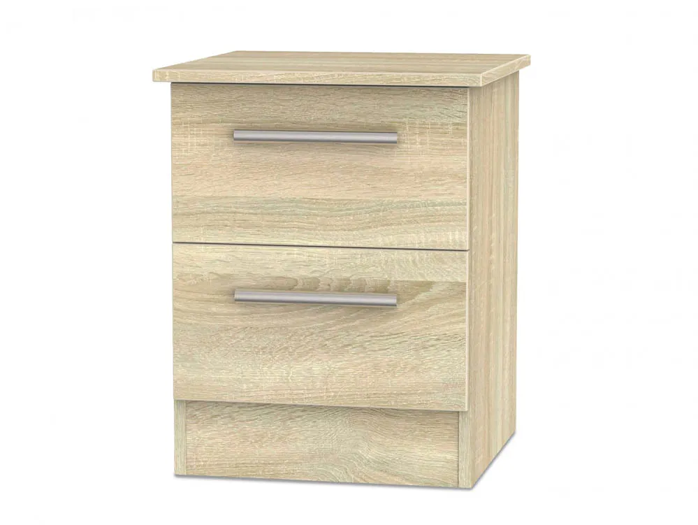 Welcome Welcome Contrast 2 Drawer Small Bedside Table (Assembled)