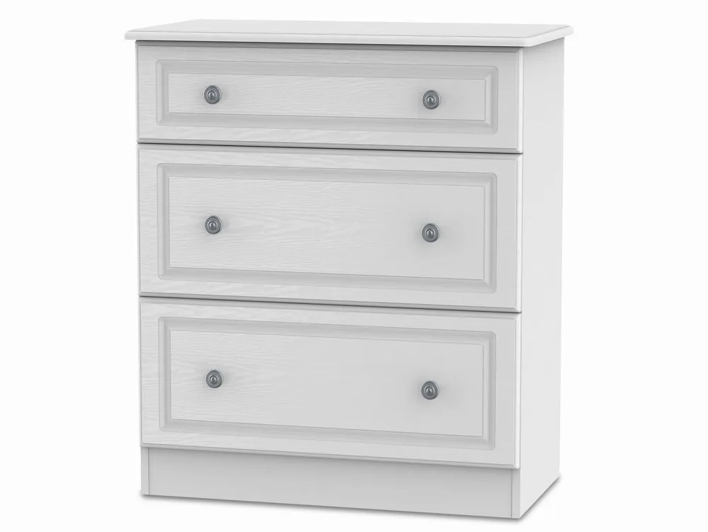 Welcome Welcome Pembroke White Ash 3 Drawer Deep Low Chest of Drawers (Assembled)