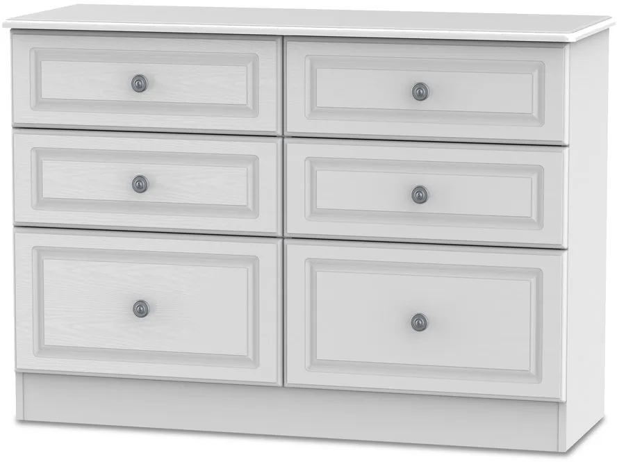 Welcome Welcome Pembroke White Ash 6 Drawer Midi Chest of Drawers (Assembled)