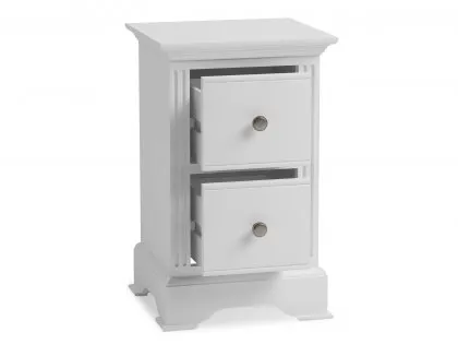 Kenmore Catlyn White 2 Drawer Small Bedside Table (Assembled)