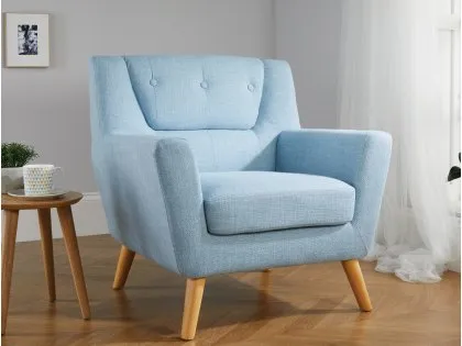 Birlea Lambeth Duck Egg Blue Fabric Chair