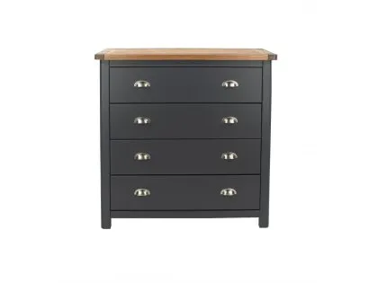 Core Dunkeld Midnight Blue and Oak 4 Drawer Chest of Drawers