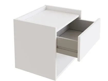GFW Harmony White Wall Mounted Pair of Bedside Tables