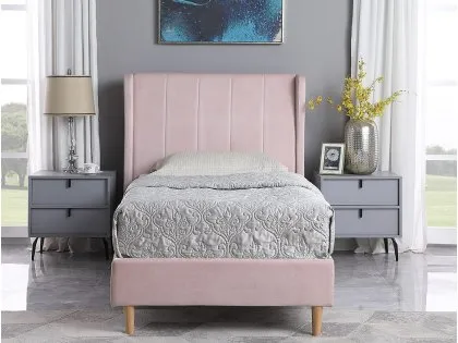 Seconique Amelia 3ft Single Pink Fabric Bed Frame