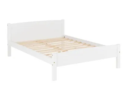 Seconique Amber 4ft6 Double White Wooden Bed Frame