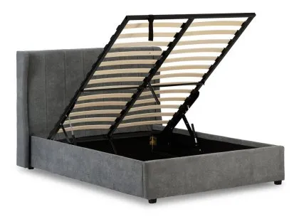 Seconique Amelia 5ft King Size Grey Fabric Ottoman Bed Frame