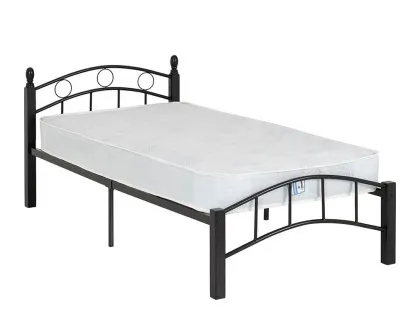 Seconique Luton 3ft Single Black Metal Bed Frame
