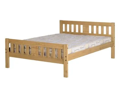Seconique Rio 4ft6 Double Wax Pine Wooden Bed Frame