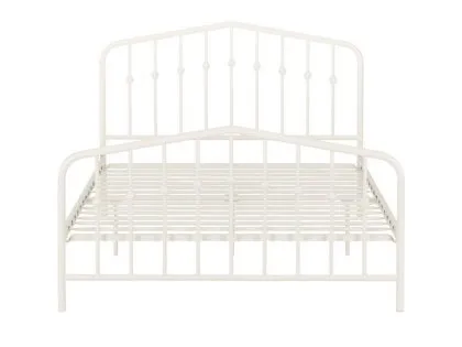 Seconique York 4ft6 Double White Metal Bed Frame