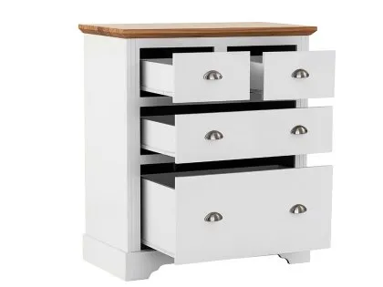 Seconique Toledo White and Oak 2+2 Drawer Chest of Drawers