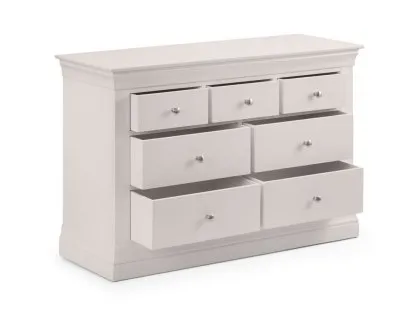 Julian Bowen Clermont 4+3 Light Grey Chest of Drawers