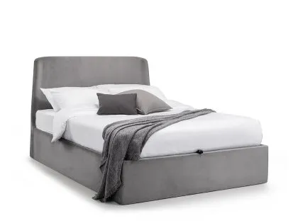 Julian Bowen Frida 4ft6 Double Grey Velvet Fabric Ottoman Bed Frame