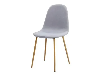 Seconique Barley Grey Fabric Set of 4 Dining Chairs