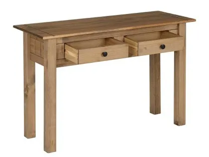 Seconique Panama Waxed Pine 2 Drawer Console Table