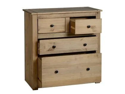 Seconique Panama Waxed Pine 2+2 Drawer Chest of Drawers