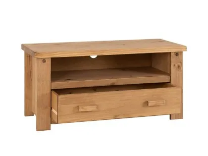 Seconique Tortilla Waxed Pine 1 Drawer TV Cabinet