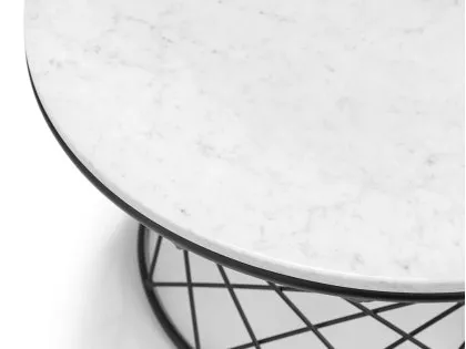 Julian Bowen Trevi Marble and Black Coffee Table