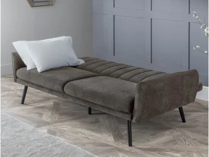Julian Bowen Afina Grey Velvet Sofa Bed