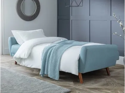 Julian Bowen Monza Blue Linen Sofa Bed