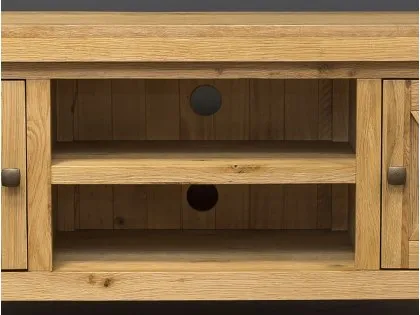 Honey B X Range 2 Door Oak Wooden Large TV Cabinet (Assembled)