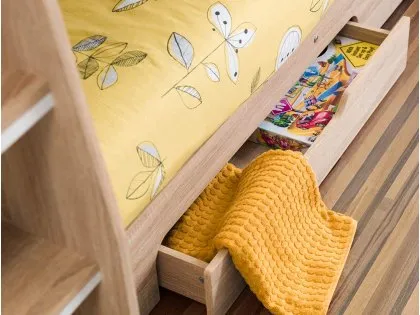 Julian Bowen Orion 3ft Single Sonoma Oak Wooden Bunk Bed Frame