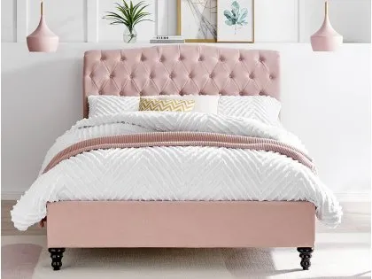 Limelight Rosa 5ft King Size Pink Fabric Bed Frame