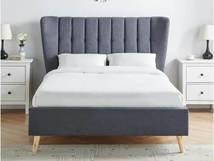 Limelight Tasya 5ft King Size Dark Grey Fabric Bed Frame