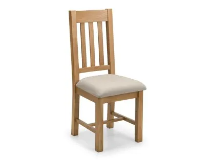 Julian Bowen Hereford Set of 2 Oak Dining Chairs