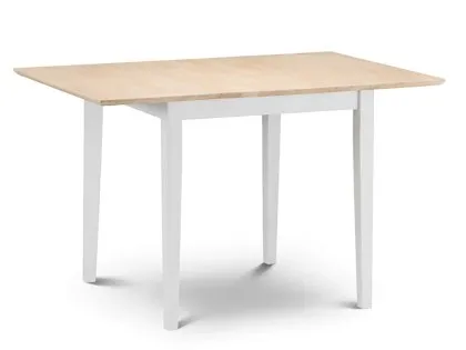 Julian Bowen Rufford 80cm Ivory and Natural Extending Dining Table
