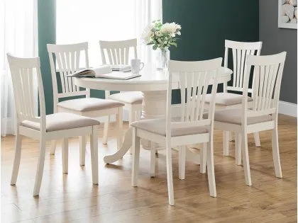 Julian Bowen Stanmore Set of 2 Ivory Dining Chairs