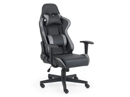 Julian Bowen Comet Black and Grey Faux Leather Gaming Chair