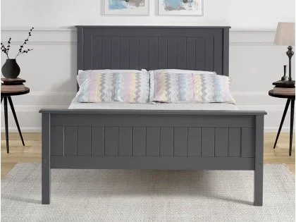 Limelight Taurus 4ft6 Double Dark Grey Wooden Bed Frame (High Footend)