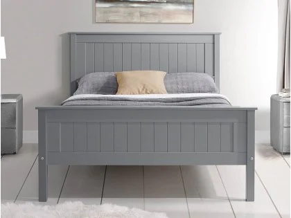 Limelight Taurus 4ft6 Double Light Grey Wooden Bed Frame (High Footend)