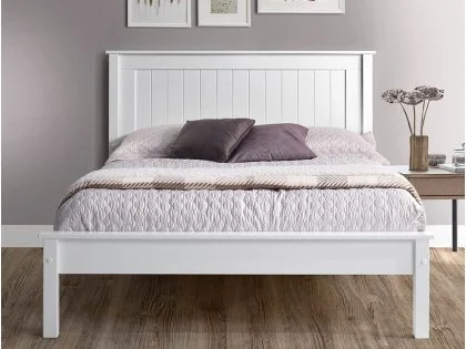 Limelight Taurus 5ft King Size White Wooden Bed Frame (Low Footend)