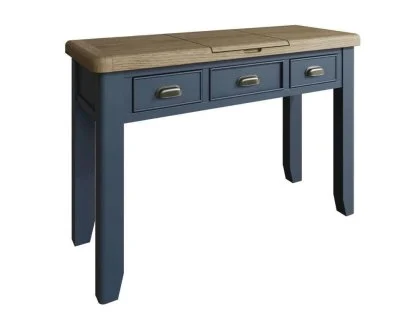 ASC Hudson Oak and Blue 3 Drawer Dressing Table