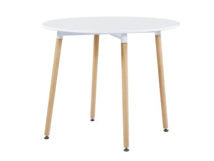 Seconique Lindon 90cm White and Oak Dining Table