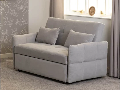 Seconique Chelsea Silver Fabric Sofa Bed