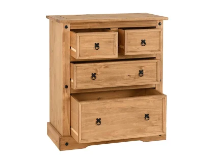 Seconique Corona Pine 2+2 Drawer Chest of Drawers
