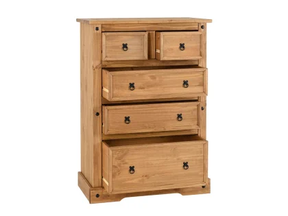 Seconique Corona Pine 3+2 Drawer Chest of Drawers