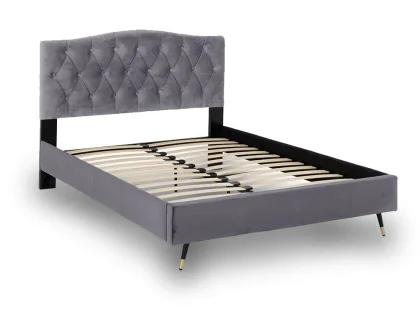 Seconique Freya 4ft6 Grey Velvet Fabric Bed Frame