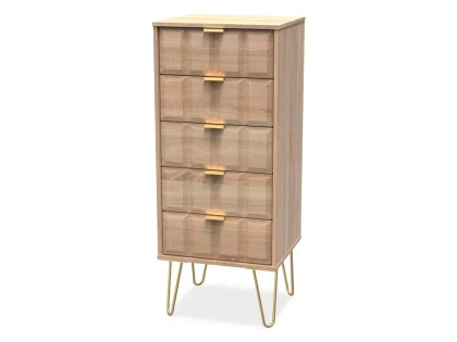 Welcome Cube 5 Drawer Tall Narrow Chest of Drawers (Assembled)
