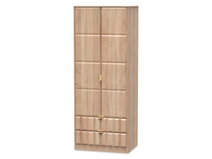 Welcome Cube 2 Door 2 Drawer Tall Double Wardrobe (Assembled)