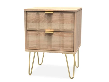 Welcome Cube 2 Drawer Bedside Table (Assembled)